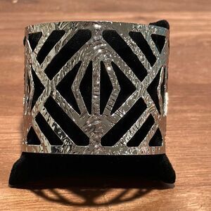 Brand New!! Geometric hammered cutout cuff bracelet